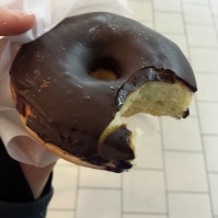 Real chocolate glayed doughnut